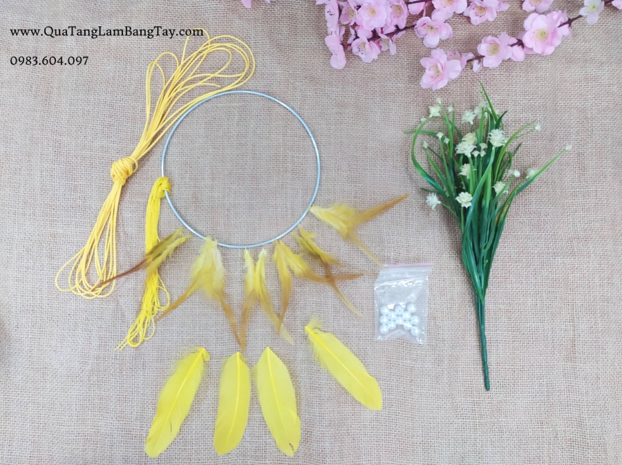 bộ nguyên liệu làm dreamcatcher